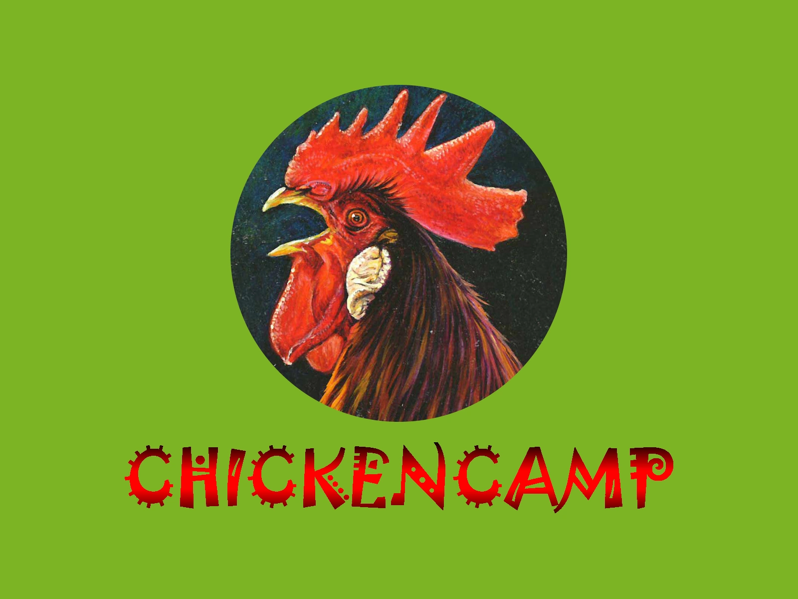 CHICKENCAMP Logo Fahne